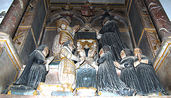 Detail of the monument to William Boteler (d. 1602) March 2012
